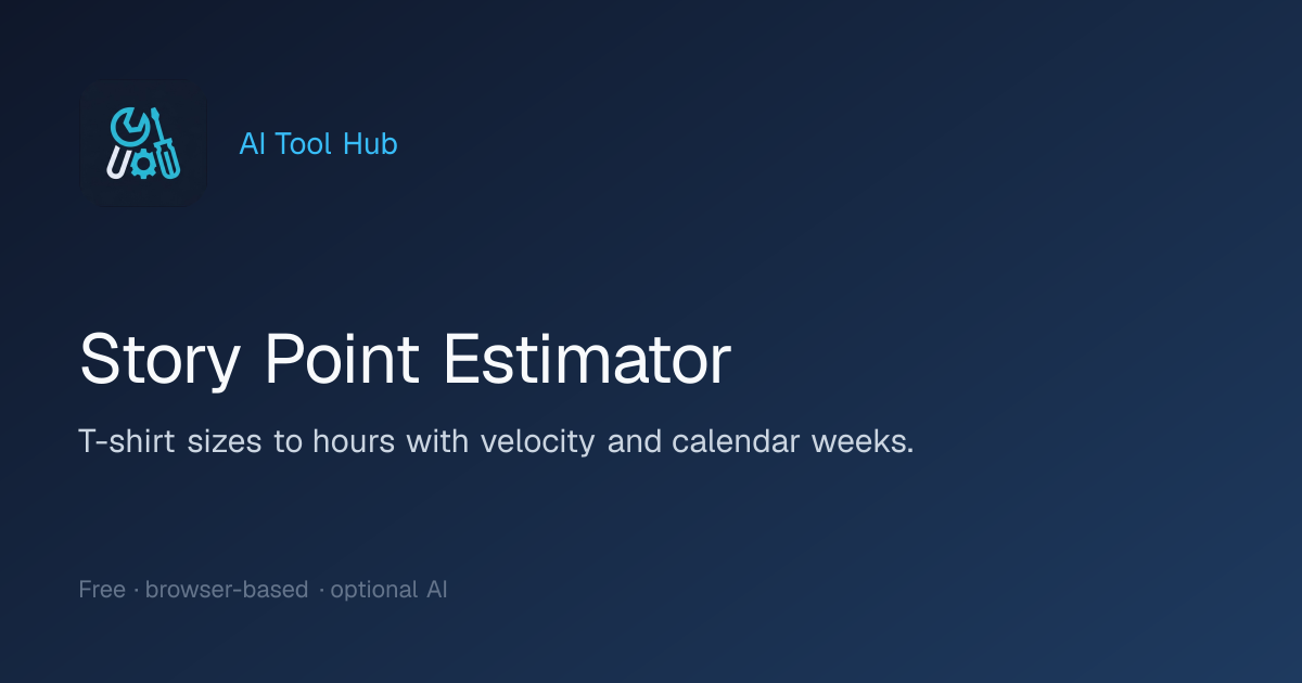 Story Point Estimator | AI Tool Hub | AI Tool Hub